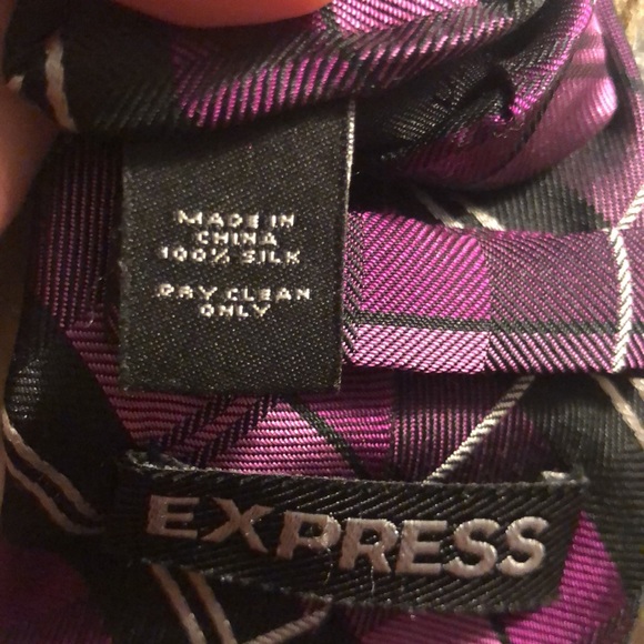 Express Other - Tie Express 100% silk purple gray black EUC ❤️ Like 2 get price drop